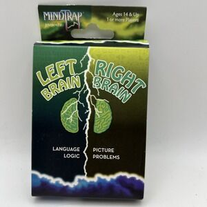 Mindtrap Left Brain Right Brain Solve Language Logic Picture‎ Puzzles Artistic